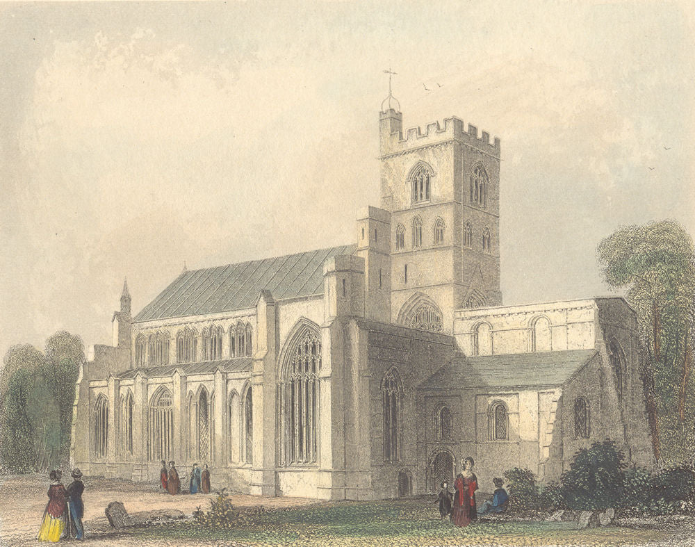 CUMBRIA. Cumbs. Carlisle Cathedral. N. W. View. (Winkles) 1850 old print
